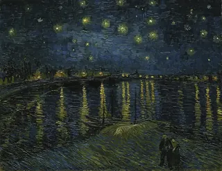 Rhone Üzerinde Yıldızlı Gece — Vincent van Gogh